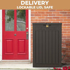 55 Gallon Package Delivery Box for Outside,Weather Resistant UV Protection Resin Outdoor Storage Parcel Box for Porches, Front Door,Balconies,Garages