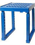 Locker Organizer Shelf， Adjustable Width and Height, Ideal Locker for School, Office, and Gym Lockers (Blue)