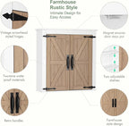 Spirich Bathroom Wall Cabinet Over Toilet, Farmhouse Wall Mounted Medicine Cabinet Organizer with Wood Grain Barn Doors and Adjustable Shelves