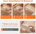 Lifewit 5 Pack 4" High Drawer Dividers 28-43.5cm/11-17" Adjustable Drawer Organizer for Clothes/Utensils, Expandable Drawer Separator in Dresser/Kitchen/Bedroom/Office Organization & Storage Beige