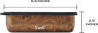 S'well Stainless Steel Bento Box, Teakwood, Fits One Large Entree Or Small Entree And Snack, Includes Removable Divider, Leakproof, Easy to Clean, Dishwasher Safe
