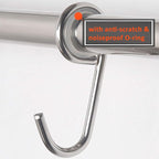 Dseap Kitchen Hooks for Hanging Utensils, Hanging Pot Rack, Kitchen Utensil Hanger Rail with 8 Hooks for Pots Pans, Spoons, Mugs, Wall Mounted, Stainless Steel, Chromed, Pack of 2