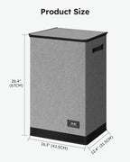 SOLEDI Laundry Hamper with Lid 90L Large & Tall Collapsible Laundry Basket, Clothes Hamper with Bag Removable Easy to Carry, Dirty Hampers for Bedroom, Bathroom, Dorm, College, Grey