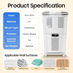 2-in-1 Laundry Sorter Hamper with Wheels | 4 Compartments, Detachable Wall Mount Baskets | for Bedroom, Bathroom, Closet Organization (Grey)