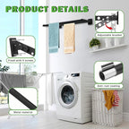 Wall Mounted Drying Rack, 28 Inches Wall Laundry Drying Rack Collapsible Indoor Clothes Drying Rack for Hanging Clothes