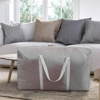 100L Extra Large Storage Bags, Big Moving Bags with Strong Zippers & Carrying Handles, Packing Bags for Moving, Storage, Travel and Camping, Storage Totes For Space Saving (Grey, 2 Pack)