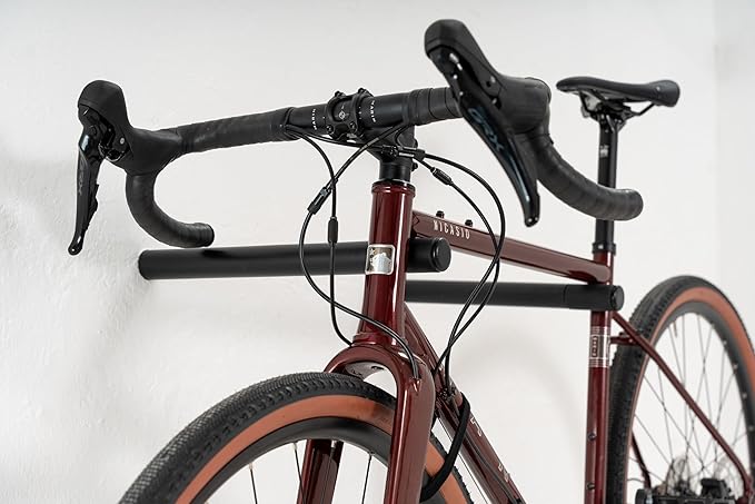SELVA Racks - Wooden Bike Wall Mount. in 2 Sizes and 3 Colors: Natural, Black and White (Black, 11" 13/16)