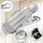 3 Pack Stainless Steel Foldable Round Hanging Drying Rack with 24 Clips, Swivel Hook Wind-Proof Clothes Hanger, Clothes Drying Rack for Laundry, Sock, Bras, Underwear, Laundry Accessories