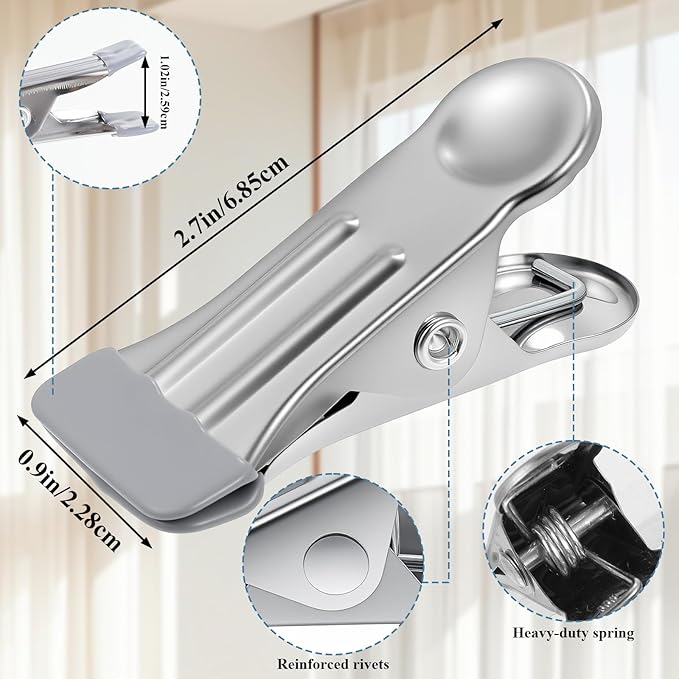 3 Pack Stainless Steel Foldable Round Hanging Drying Rack with 24 Clips, Swivel Hook Wind-Proof Clothes Hanger, Clothes Drying Rack for Laundry, Sock, Bras, Underwear, Laundry Accessories