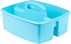 Storex Industries 13" x 11" x 6.375" Large Caddy, Teal (Pack of 2)