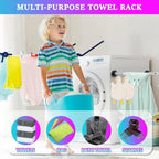 ULIBERMAGNET Magnetic Double Towel Bar, Adjustable Silver Heavy Duty Towel Holder, 22LB Capacity Non-Slip Magnetic Dishcloth Rod Rack for Refrigerator, Dishwasher, Laundry, RV, Kitchen