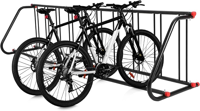 GAOMON Commercial Grid Bike Rack Stand, 10 Holders Capacity Heavy Duty Metal Floor Bike Stand Outdoor Bicycle Rack for Garage School Outdoor Parking Bike Shop, Single Sided