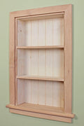Fox Hollow Furnishings 14x24 Aiden Recessed Wall Niche Medicine Cabinet Replacement, in The Wall Bathroom Cabinet Insert Shelf/Shelves, Made in North America, Real Wood, NO MDF, Beadboard, Unfinished