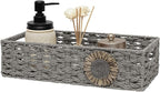 Toilet Paper Basket for Tank Top Bathroom Baskets for Organizing Bathroom Tray for Counter Storage Basket for Bathroom Organizer-Gey, Grey