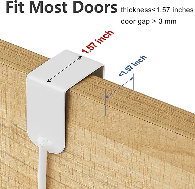 3-Tier Over The Door Towel Rack, Durable Stainless Steel 16 Inch Towel Hanger & Holder, No Drilling Tool-Free Install, Fits 1.5 Inch Standard Bathroom/Shower Door, Space Saving Hanging Storage