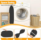 Pop Up Laundry Hamper with Side Pockets, Foldable Laundry Basket Reinforced, Privacy Protection Collapsible Basket, Sturdy and Lightweight Clothes Hamper for Dorm, Bedrooms, Bathrooms, Travel black