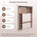 Giantex Over The Toilet Storage Cabinet - Freestanding Bathroom Organizer with Sliding Barn Door & Storage Shelves, Multifunctional Bathroom Toilet Rack for Bathroom, Restroom, Laundry (Rustic Brown)