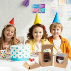 BOOMIBOO 50 Pack Individual Cupcake Containers, Cupcake Boxes with Window, Food Grade Cupcake Holders with Inserts, Stackable Deep Cupcake Carrier Easy Transport and Presentation (Brown)