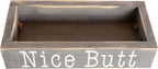 MAINEVENT Nice Butt Bathroom Decor Box, One Box with Print on 2 Sides Farmhouse Bathroom Toilet Decor, Nice Butt Rustic Organizer