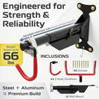 2 Pack Wall Mount Bike Rack Garage - Mountain Bike Wall Mount Horizontal Vertical Design with 66lbs Cap, Screws, Installation Manual - Secure Road Cycling Holder Storage, Bicycle Hanger for Home