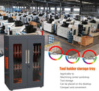 CNC Tool Storage Rack Organizers, Large Capacity CNC Tool Storage Cabinet with Lock, Suitable for Various Types of CNC Tool Holder Keeper for Warehouse Workshop