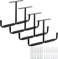 HOME RIGHT Overhead Garage Storage Rack, 16.5 Inch Heavy Duty Ceiling Double Storage Hooks Utility Hanger for Hanging Lumber Ladder Tool Bike & Other Bulky Items (4 Pack, Black)