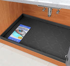 SIKADEER 19" x 19" Under Sink Mat Waterproof, Silicone Mat Kitchen Drawer Shelf and Cabinet Liner, Sink Protector for Kitchen Organizers and Storage, Boot Tray Pet Food Mats