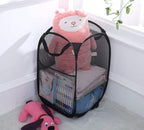 2 Pack Pop Up Laundry Hampers, Collapsible Mesh Laundry Basket, Foldable Clothes Hampers for Bathroom, College Dorm, Travel, Cruise (Black)