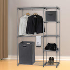 Simple Houseware Foldable Closet Laundry Hamper Basket, Dark Grey