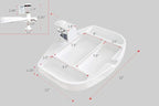 ApexDesk Clamp-On Under Desk 360-Degree Swivel Drawer - Perfect Office Storage Accessory For Your Existing Standing Desk (Clamp-On Desk Drawer - White)