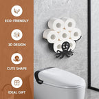 Octopus Toilet Paper Holder for Extra 8 Rolls, Decorative Metal Paper Holder, Funny Decorative Toilet Paper Storage Wall Mounted, Farmhouse Bathroom Animal Decor Accessoris Storage Cabinet
