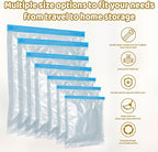 Vacuum Storage Bags with Electric Pump, Multi Size Space Saver Bags for Clothes, Comforters & Blankets, Compression Storage Bags with Airtight Seal, Reusable Travel Packing Bags (13.8 * 19.7in)