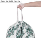 Extra Large Laundry Bag with Drawstring and Handle, Heavy Duty Travel Dirty Clothes Bag for Laundromat and Household, Durable Rip-Stop Laundry Hamper Liner, 28 x 40 Inch, Bamboo