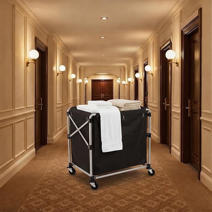 Sadnyy Replacement Liner Bag for Laundry Cart 31 x 22 x 27 inch Removable Waterproof Hamper Liner Bag Replacement for Rolling Washing Baskets Hotel Laundry Room Cleaning Service