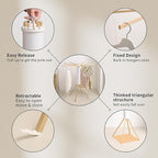 Clothes Drying Rack 4 Legs,Laundry Hanger Dryer Rack,Portable Dry Rack,Foldable Drying Rack-Drying Rack Clothing Laundry Bedroom Household Wooden-12rods