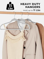 Smarter Plastic Hangers 200 Pack - Slim Non-Velvet Hangers with 360° Swivel Chrome Hook & Non Slip Notches - Ideal for Dresses Coats Shirts Jackets & More - Gray