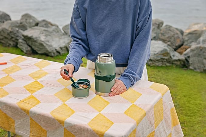 STANLEY Adventure To-Go Food Jar | Vacuum Insulated Food Container | Wide Mouth Screw On Lid | Packable for Travel | Stainless Steel with Leakproof Lid | BPA-Free
