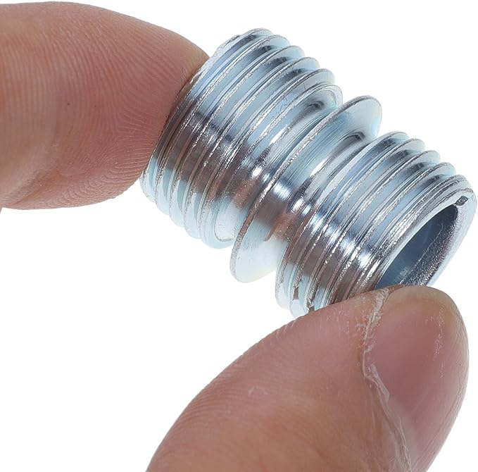 20pcs Wire Shelf Rack Connector Nuts 3/4 Inch Double-Head Threaded Rod Metal Connectors for Replacement Storage Shelf Accessories