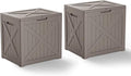 38 Gallon Outdoor Deck Box,Waterproof Resin Outdoor Storage Boxes, Outside Storage Lockable Container for Garden Tools,Indooor Cushions,Accessories (Grey)