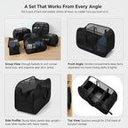 Pop Up Laundry Hamper,Collapsible Laundry Baskets,6-Piece Tear-proof Laundry Basket,Laundry Basket with enhanced handle oldable Mesh Storage Bin for Home, Dorm, Travel (Black)