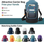 1 Gallon Insulated Water Bottle | Upgraded Thickened Stainless Steel Metal Portable Sports Large Water Jug for Gym and Hiking with Carrier Bag, Handle Strap | BPA-Free 128 oz