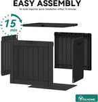 YITAHOME 30 Gallon Deck Boxes 2 Pack, Waterproof Outdoor Storage for Cushions, Tools & Pool Accessories, Resin Package Delivery for Patios, Gardens & Decks, Black