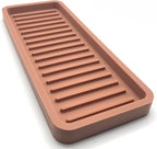 Happitasa Silicone Kitchen Sink Organizer Tray, Sponge Holder and Countertop Protector | Bathroom and Kitchen Soap Dish and Dispenser Tray (Mocha, 9"x3.5", 5.6 Ounces)