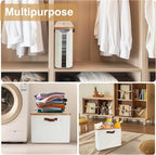 Toilet Paper Storage，Toilets Paper Holder for 12 Rolls,Bathroom Organizer and Storage,Waterproof Basket with Lid and Handle,Beige,1 Pack