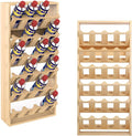 Nisorpa 24 Can Spray Paint or Lube Can Holder Aerosol Can Rack 6-Tier Wooden Spray Paint Can Storage Rack Wall Mount Aerosol Spray Can Organizer for Garage and Craft Workroom- 14.2" L x 5" W x 30" H