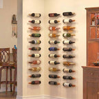 Wall-Mounted Wine Hook: Hanging Wine Bottle Wall Holder - Set of 3 Metal Wall Red Wine Rack Hooks