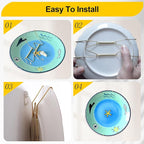 Decorative Plate Hangers for the Wall – 3 Sizes of 6/8/10 Inch Plate Hangers for Display with 4 Pack Wall Hooks, Invisible Wire Heavy Duty Plate Holders for Displaying or Picture Hanging