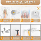 36 Pack Adhesive Hat Hooks for Wall, Super Strong Hat Rack for Baseball Caps, Hat Organizer Display for Home Decor, Hat Hangers Holder for Wall, Door, Closet, No Drilling - USA Patented (White)