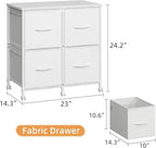 4 Drawer Lateral File Cabinet, Mobile Filing Cabinet for Large Printer, Home Office Functional Small Office Storage Cabinet & Printer Stand, Fits Letter/A4, White
