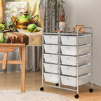 RELAX4LIFE Rolling Storage Cart with 10 Drawers - Craft Storage Cart with Lockable Wheels,Utility Cart, Art Cart Organizer for Crafting Storage, Studio, Office, Home, School Rolling Drawer Cart
